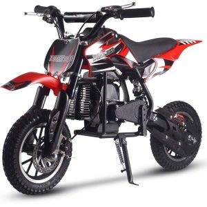 SAY YEAH Mini Kid Dirt Bike, Model 50CC 2-Stroke Gas Bike With Off-Rode Tire, Suspensions, Disc Brakes, Max Load 130Lbs, EPA Approved Brakes: Front & Rear Disc