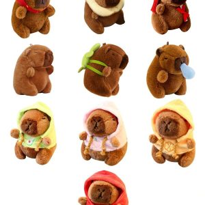 1pc Capybara Plush Keychain Pendant, Soft Stuffed Cartoon Animal Keyring Decoration For Backpack, Bag, Car, Gift